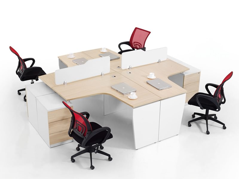 板式家具生產(chǎn)線加工的辦公隔間樣品