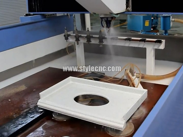 石英、花崗巖、大理石數(shù)控石材切割拋光機(jī)立式ATC系統(tǒng)