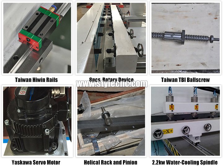 四軸旋轉 8 頭數(shù)控雕刻機的特點