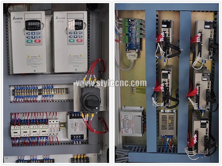 帶四軸旋轉和 8 個頭的數(shù)控雕刻機控制箱