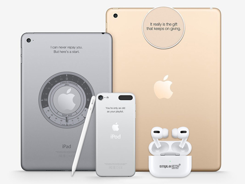 激光雕刻的 iPad、iPod、Airpods 和 Apple Pencil