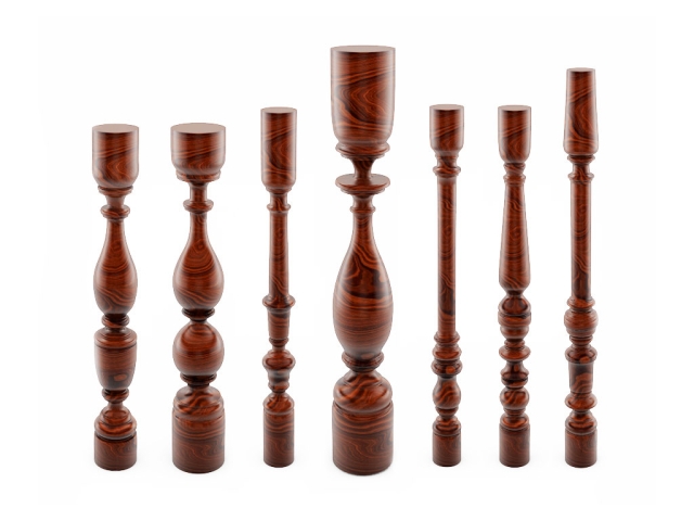 數(shù)控木工車床車削樓梯柱項目