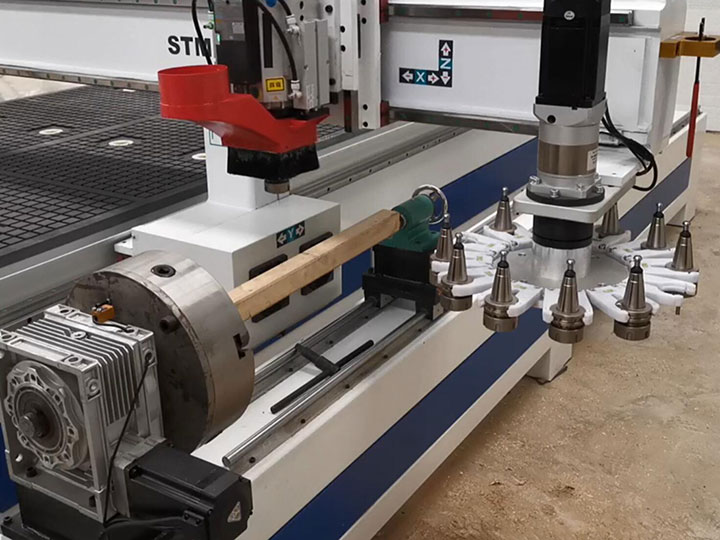 數(shù)控木材加工中心第 4 旋轉(zhuǎn)軸