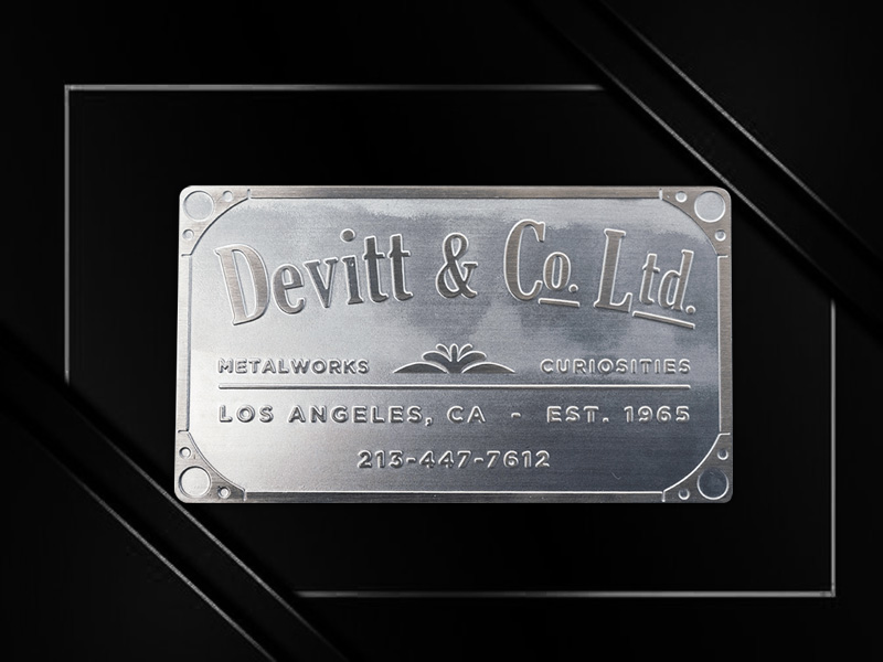 深激光雕刻鋁制名片