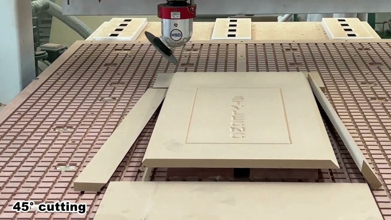 自動換刀數控木工雕刻機工作臺套件，帶 HSD C 軸和主軸